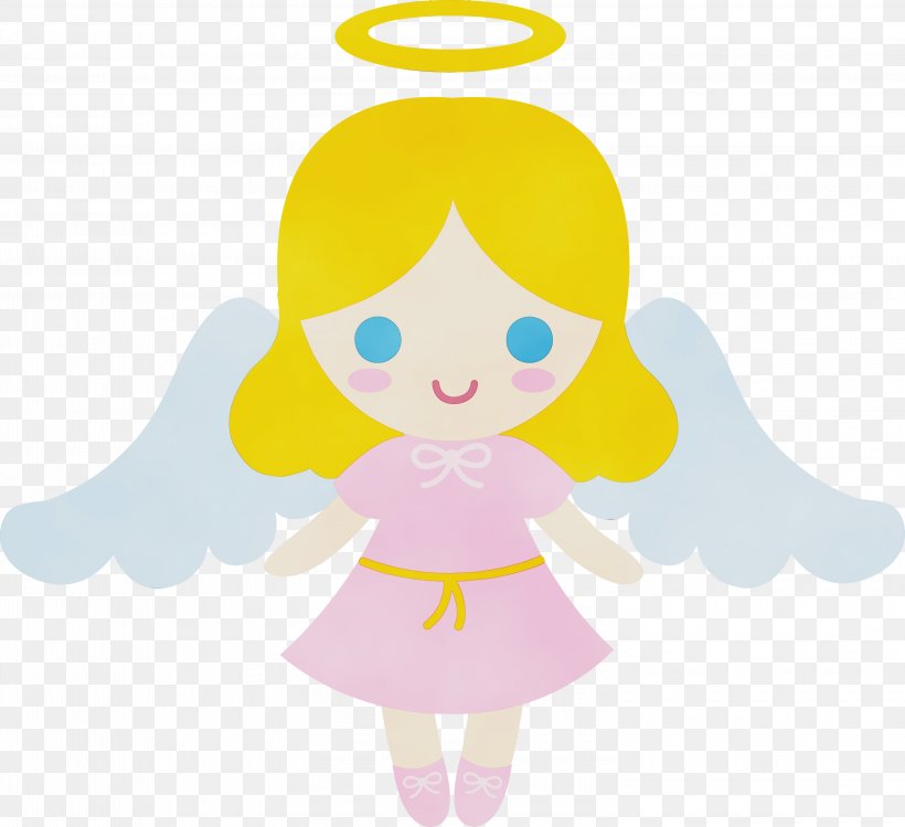 Angel Cartoon, PNG, 3000x2742px, Watercolor, Angel, Angel M, Animation, Art Download Free