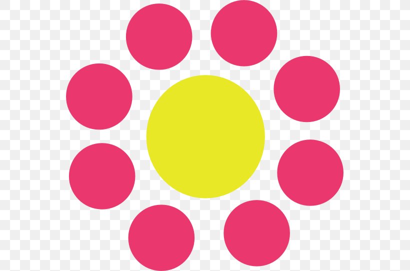 Circle Flower Clip Art, PNG, 555x542px, 9 Circles, Flower, Disk, Geometry, Magenta Download Free