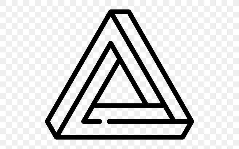 Penrose Triangle Penrose Stairs Geometry Shape, PNG, 512x512px, Penrose Triangle, Area, Black And White, Brand, Cube Download Free