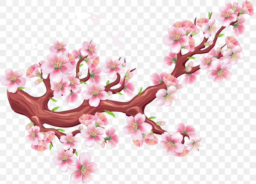 Cherry Blossom Bird Tree Wall Decal, PNG, 2399x1727px, Blossom, Bird, Branch, Cherry, Cherry Blossom Download Free