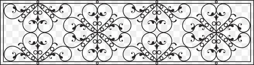 Iron Euclidean Vector Fence, PNG, 4332x1114px, Iron, Art, Black, Black And White, Fence Download Free