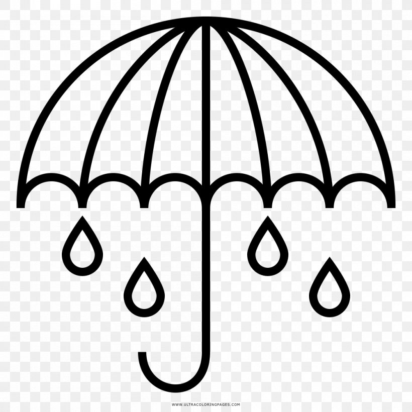 Drawing Umbrella Rain Coloring Book, PNG, 1000x1000px, Drawing, Area, Black, Black And White, Brand Download Free