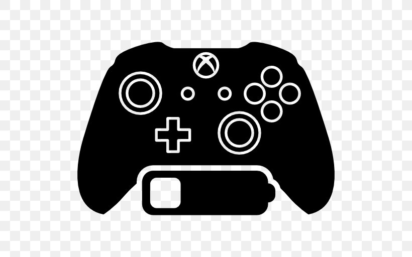 Xbox 360 Controller Xbox One Controller Game Controllers, PNG, 512x512px, Xbox 360, All Xbox Accessory, Black, Black And White, Button Download Free
