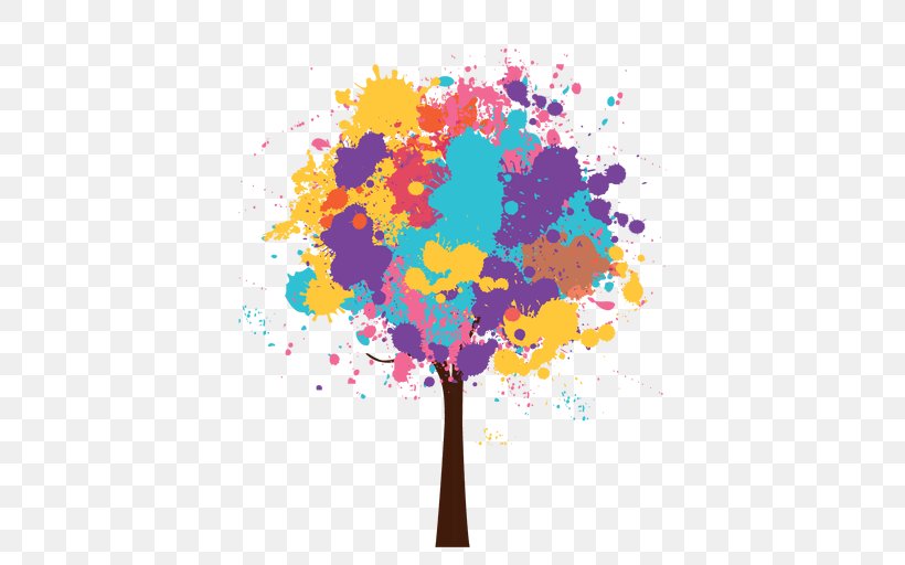 Color Tree, PNG, 512x512px, Color, Art, Drawing, Floral Design, Ink Download Free