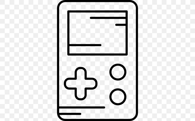 Game Boy Nintendo Handheld Game Console Computer Monitors, PNG, 512x512px, Game Boy, Area, Black, Black And White, Computer Download Free