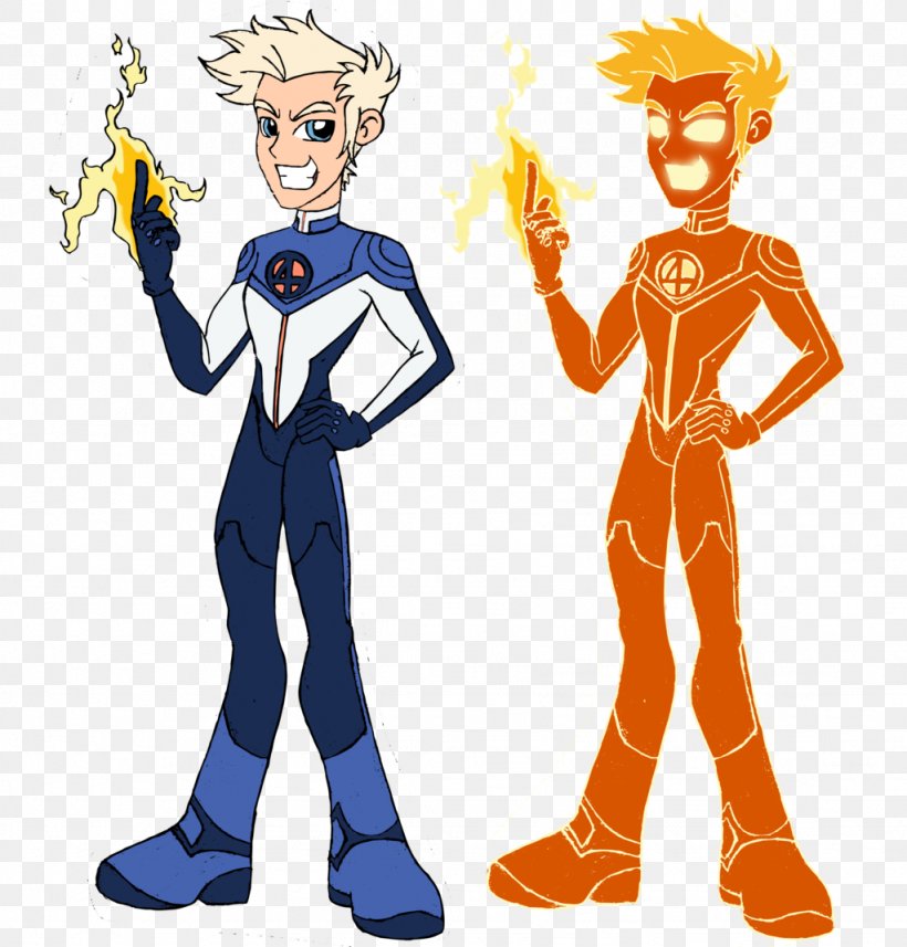 Human Torch Mister Fantastic Thing Cartoon, PNG, 1024x1071px, Human Torch, Art, Cartoon, Clothing, Costume Download Free