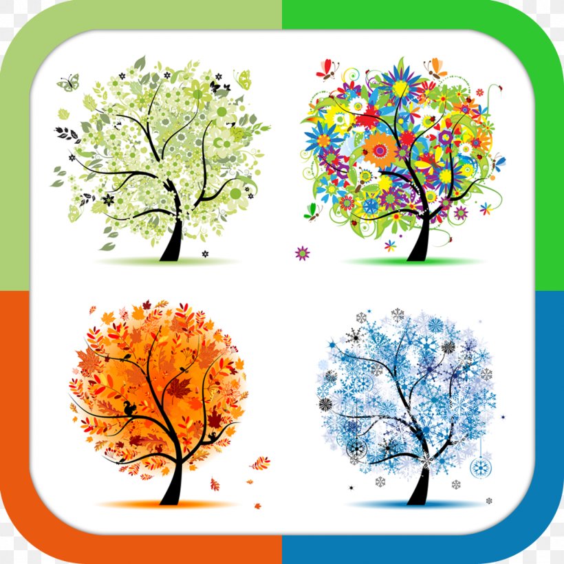 Season Winter Weather Autumn Summer, PNG, 1024x1024px, Season, Art, Autumn, Blossom, Branch Download Free