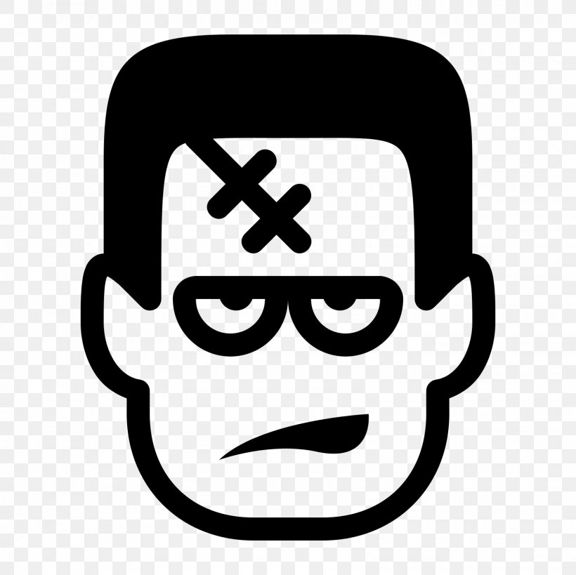 Frankenstein's Monster Computer Icons Font, PNG, 1600x1600px, Frankenstein, Black And White, Emoticon, Face, Head Download Free
