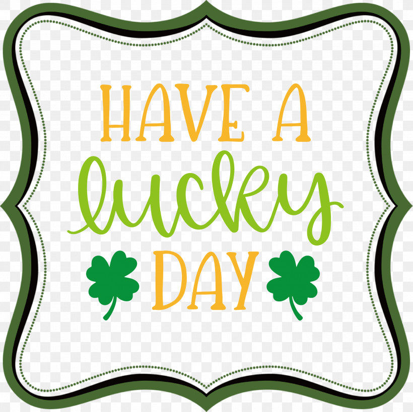 Lucky Day Patricks Day Saint Patrick, PNG, 2586x2585px, Lucky Day, Flower, Leaf, Line, Logo Download Free