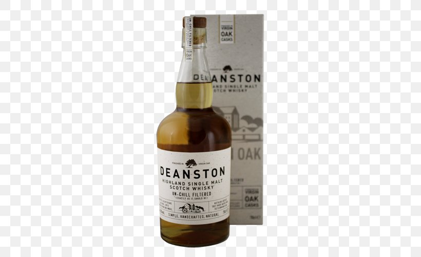 Whiskey Deanston Virgin Oak Single Malt Whisky Liqueur, PNG, 500x500px, Whiskey, Alcoholic Beverage, Bottle, Deanston, Dessert Wine Download Free