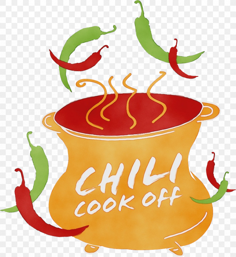 Chili Con Carne Cook-off Chili Pepper Cooking Vegetable, PNG, 884x964px, Watercolor, Beef, Black Pepper, Chili Con Carne, Chili Pepper Download Free