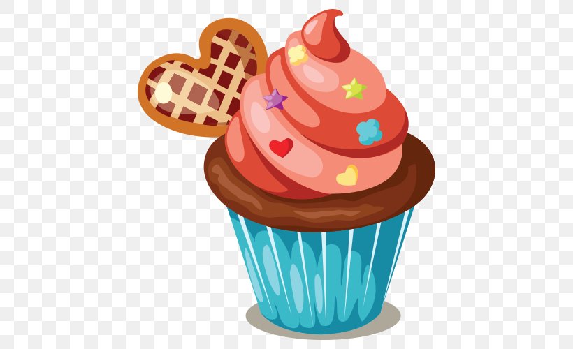 Cupcake Icing Birthday Cake Sprinkles Clip Art, PNG, 500x500px, Cupcake, Baking Cup, Birthday Cake, Cake, Chocolate Download Free