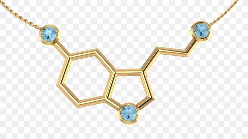 Serotonin Necklace Molecule Charms & Pendants Earring, PNG, 1920x1080px, Watercolor, Cartoon, Flower, Frame, Heart Download Free