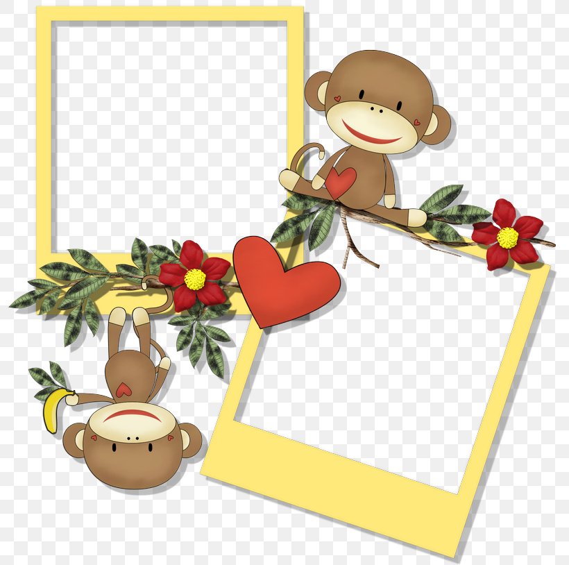 Clip Art Picture Frames Monkey Frame Image, PNG, 800x814px, Picture Frames, Christmas Decoration, Christmas Ornament, Decorative Arts, Fictional Character Download Free