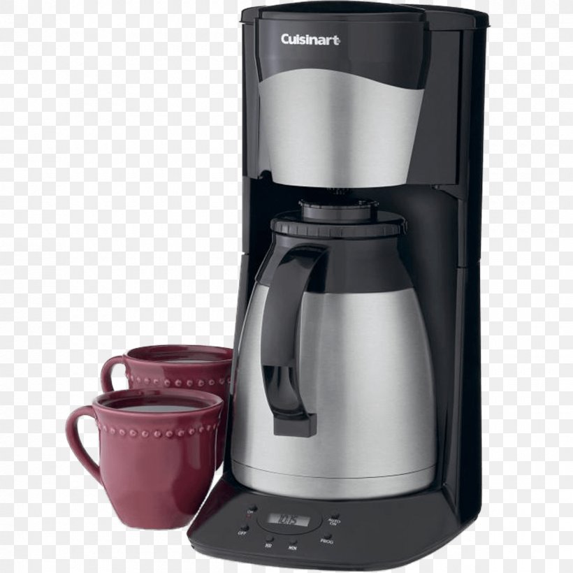 Coffeemaker Cuisinart Carafe Brewed Coffee, PNG, 1200x1200px, Coffee, Brewed Coffee, Bunnomatic Corporation, Carafe, Coffee Cup Download Free