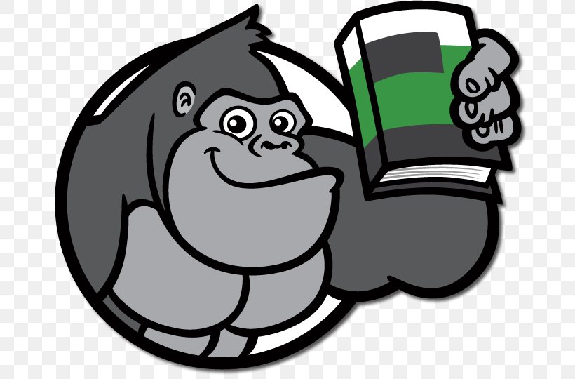 Gorilla Book Series Hyper-converged Infrastructure Content, PNG, 694x540px, Gorilla, Black And White, Book, Book Series, Carnivoran Download Free