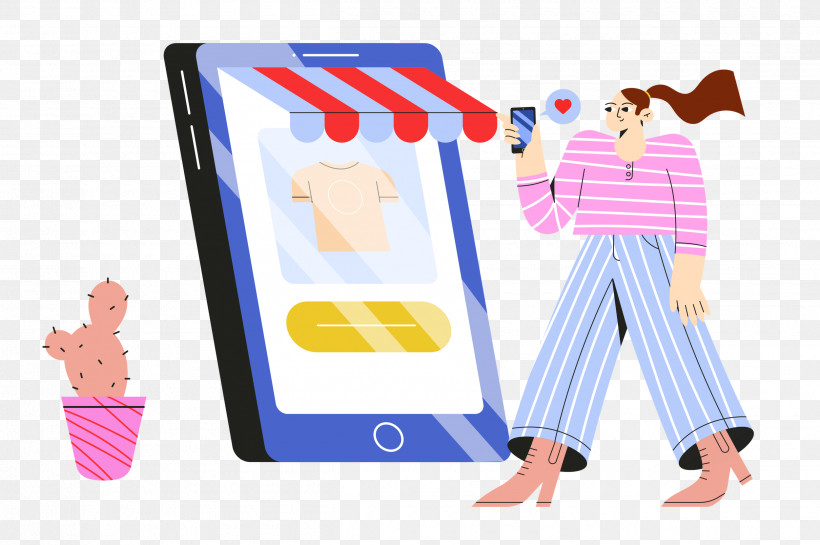 Shopping Mobile Business, PNG, 2500x1662px, Shopping, Behavior, Biology, Business, Cartoon Download Free