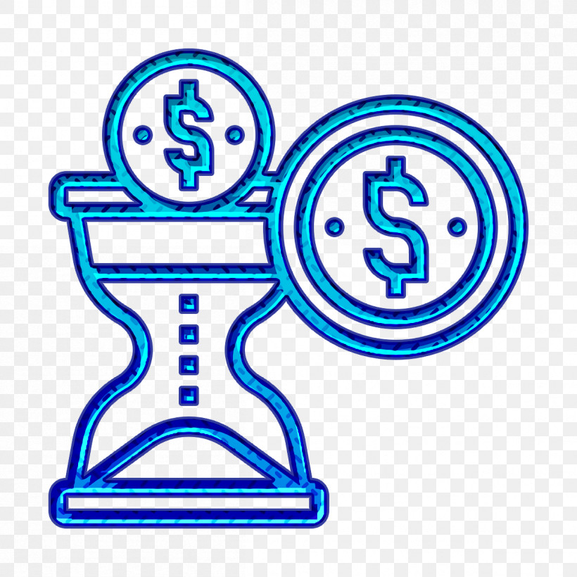 Time Is Money Icon Saving And Investment Icon Time Icon, PNG, 1204x1204px, Time Is Money Icon, Electric Blue, Line, Line Art, Saving And Investment Icon Download Free