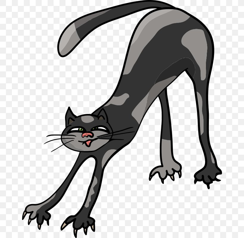 Siamese Cat Black Cat Stretching Clip Art, PNG, 672x800px, Siamese Cat, Black And White, Black Cat, Carnivoran, Cat Download Free