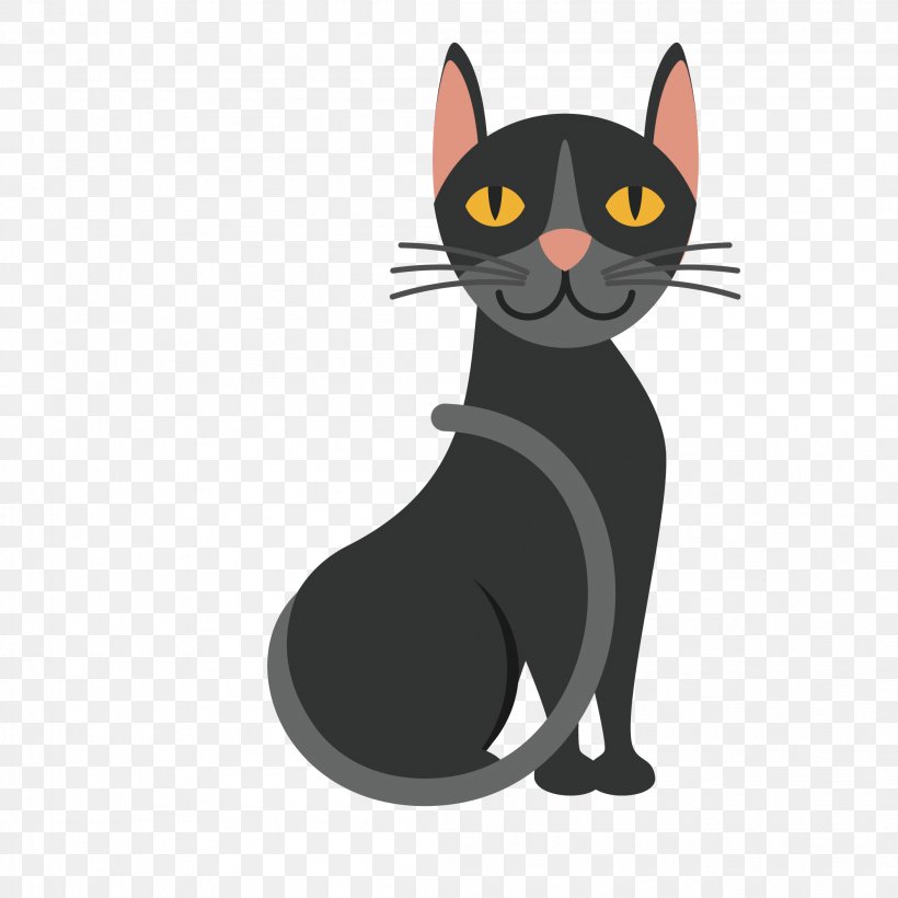 Black Cat Kitten Cuteness, PNG, 2107x2107px, Black Cat, American Wirehair, Animal, Black, Bombay Download Free