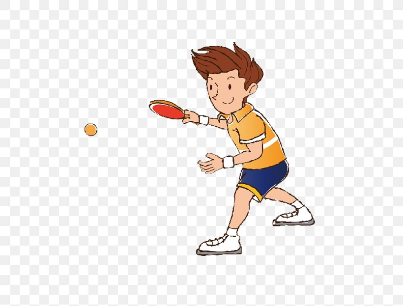 Cartoon Table Tennis Ball Sport, PNG, 630x623px, Cartoon, Arm, Art, Athlete, Ball Download Free