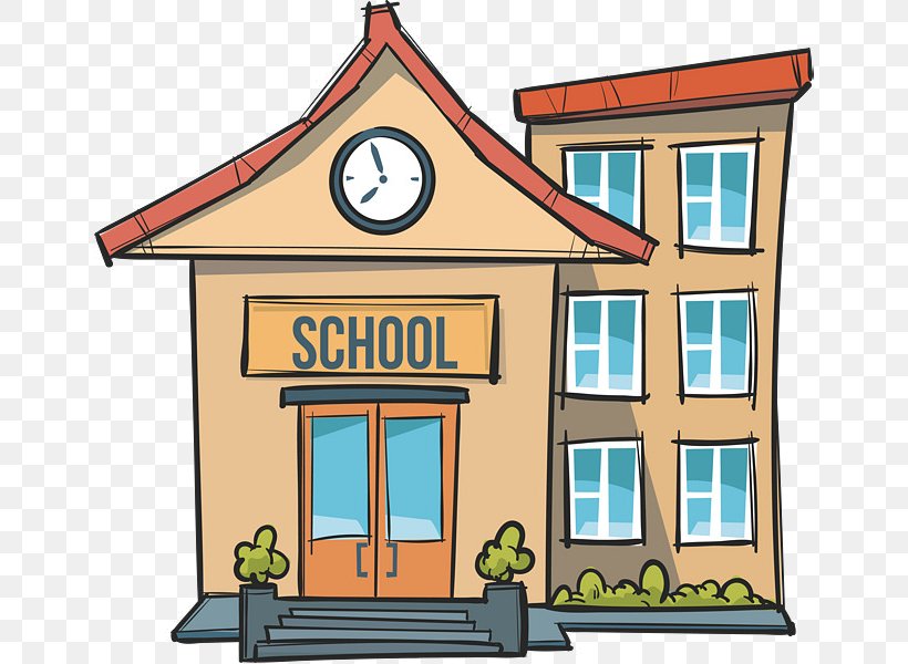School Building Cartoon, PNG, 650x600px, School, Building, Cartoon,  Cottage, Estate Download Free