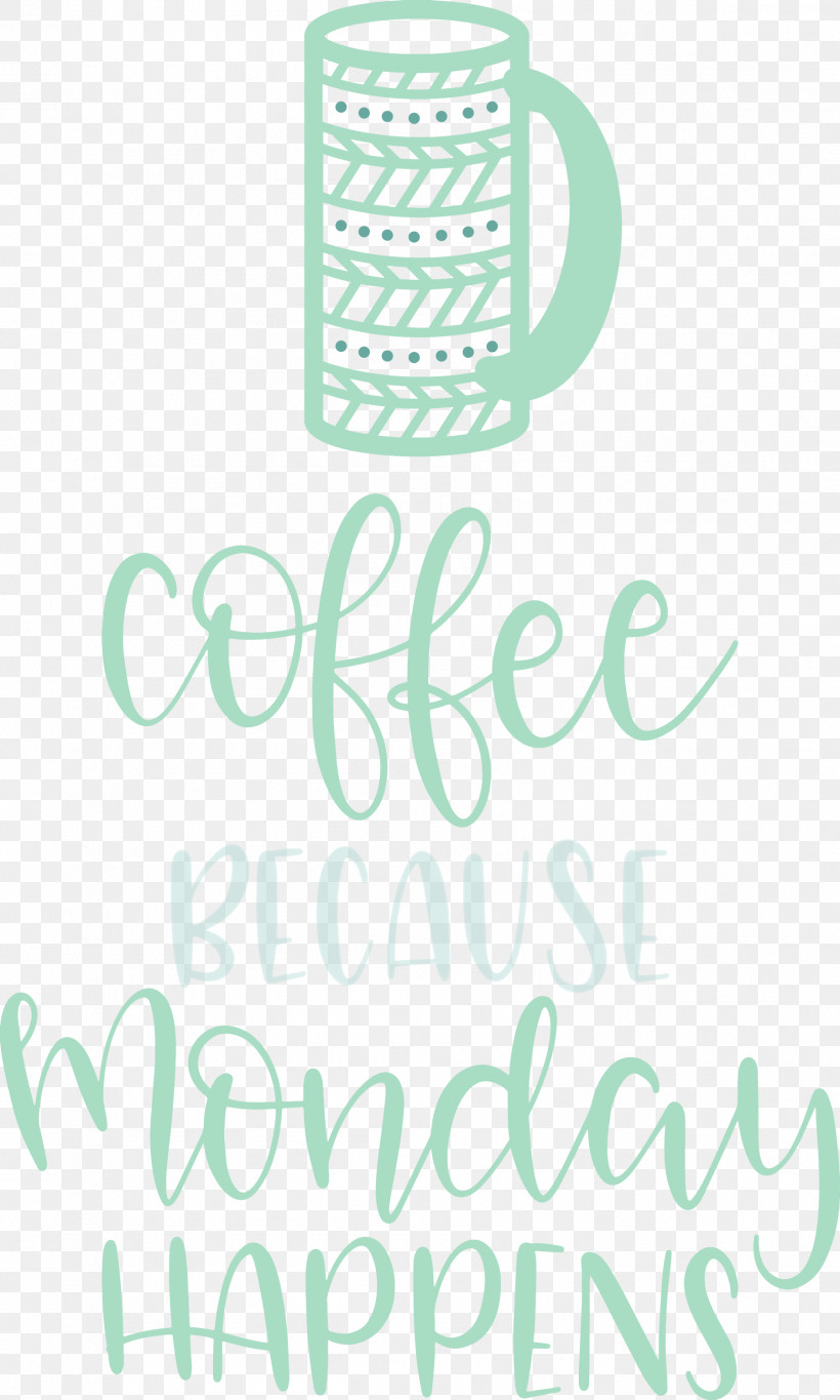 Coffee Monday, PNG, 1801x3000px, Coffee Monday, Aqua M, Calligraphy, Geometry, Green Download Free