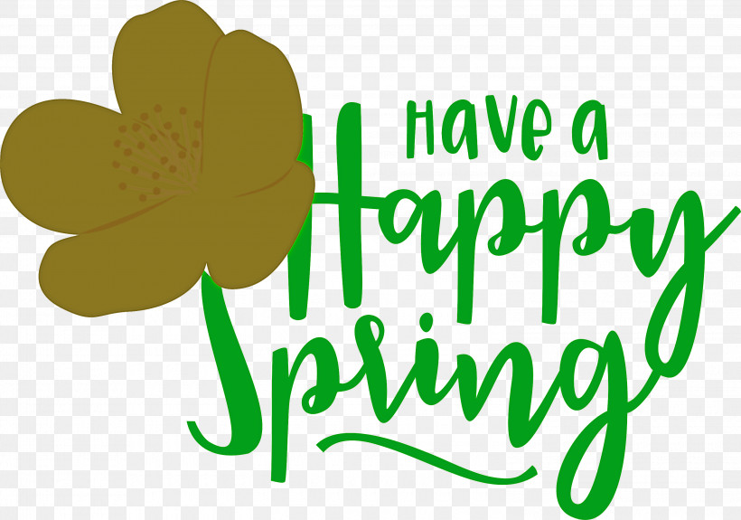 Spring Have A Happy Spring Spring Quote, PNG, 3000x2106px, Spring, Flower, Green, Leaf, Line Download Free
