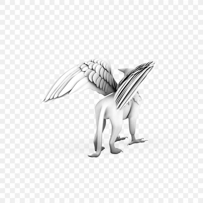 3D Computer Graphics 3D Modeling Griffin Lion Human Body, PNG, 2000x2000px, 3d Computer Graphics, 3d Modeling, Autodesk 3ds Max, Black And White, Fbx Download Free