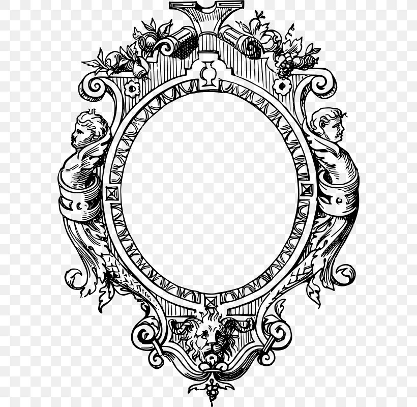 Picture Frames Decorative Borders Ornament Clip Art, PNG, 594x800px, Picture Frames, Art, Black And White, Decorative Arts, Decorative Borders Download Free