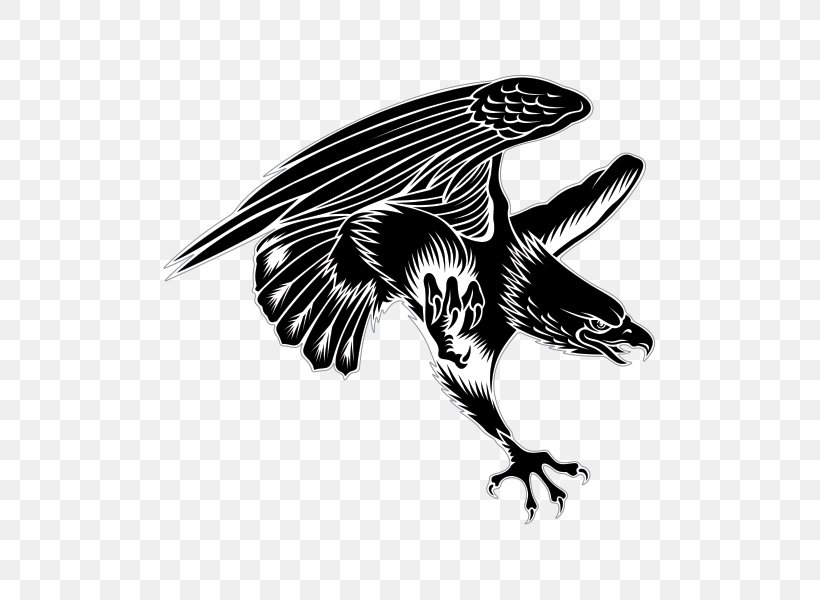 Vector Graphics Royalty-free Clip Art Eagle Illustration, PNG, 600x600px, Royaltyfree, Beak, Bird, Bird Of Prey, Black And White Download Free