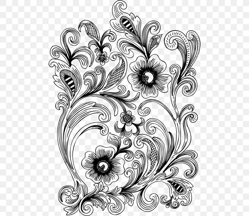 Drawing Floral Design Pattern, PNG, 500x714px, Drawing, Art, Black And White, Color, Flora Download Free