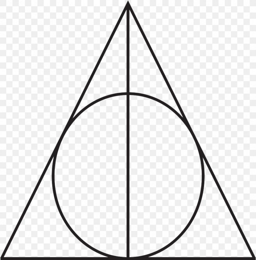Triangle Draco Malfoy Harry Potter And The Deathly Hallows Symbol Area, PNG, 882x897px, Triangle, Area, Artist, Black And White, Death Download Free