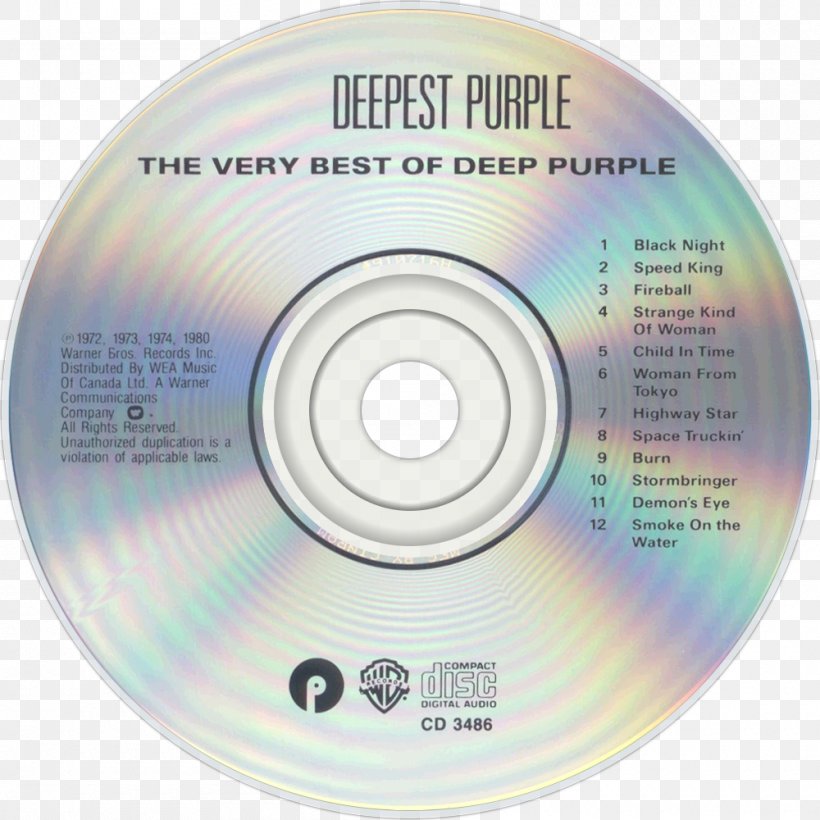 Compact Disc Deepest Purple: The Very Best Of Deep Purple 30: Very Best Of Deep Purple, PNG, 1000x1000px, Watercolor, Cartoon, Flower, Frame, Heart Download Free