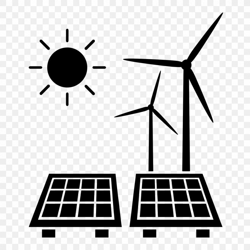 Renewable Energy Solar Power Solar Energy Renewable Resource, PNG, 1200x1200px, Renewable Energy, Alternative Energy, Area, Black And White, Business Download Free