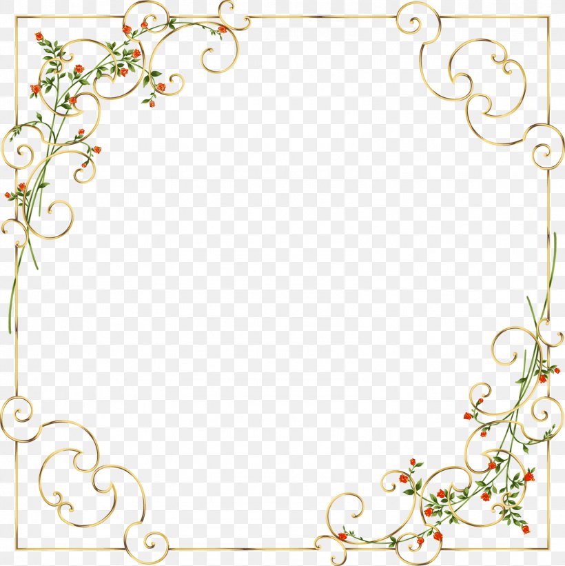 Picture Frames Flower Gold Clip Art, PNG, 1598x1600px, Picture Frames, Area, Body Jewelry, Border, Craft Download Free