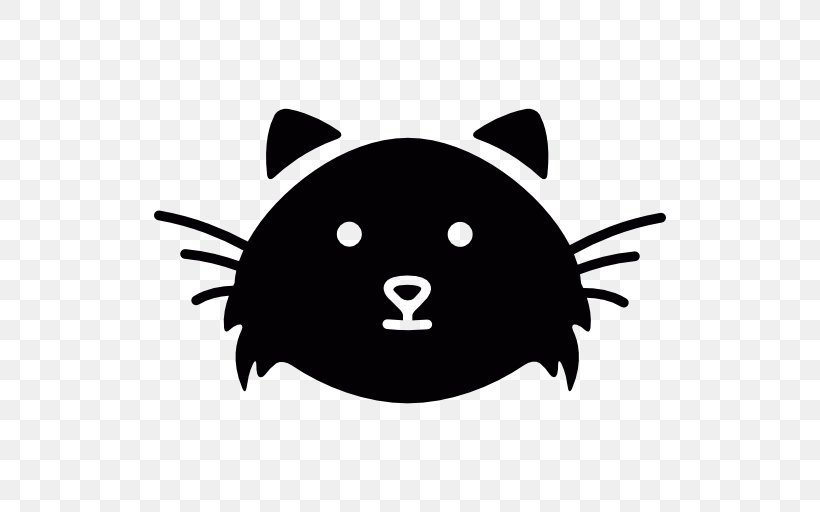 Whiskers Wildcat Clip Art, PNG, 512x512px, Whiskers, Bat, Black, Black And White, Carnivoran Download Free
