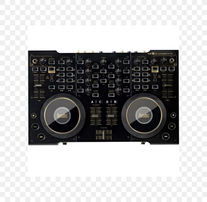 Disc Jockey DJ Controller Audio Mixers Hercules DJ Console 4-Mx DJ Mixer, PNG, 800x800px, Watercolor, Cartoon, Flower, Frame, Heart Download Free