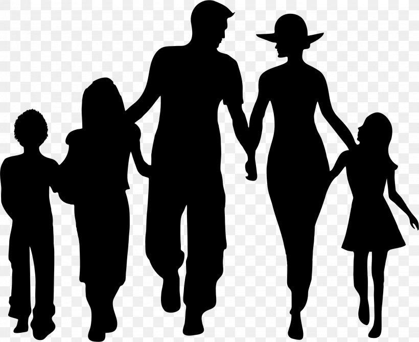 Family Silhouette Clip Art, PNG, 2257x1842px, Family, Black And White, Child, Father, Friendship Download Free