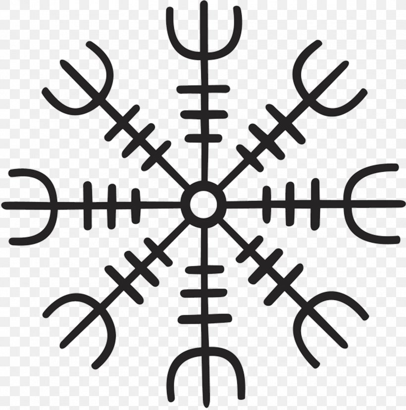 Helm Of Awe Icelandic Magical Staves Vegvísir Aegishjalmur, PNG, 1721x1739px, Helm Of Awe, Aegishjalmur, Black And White, Diagram, Icelandic Magical Staves Download Free