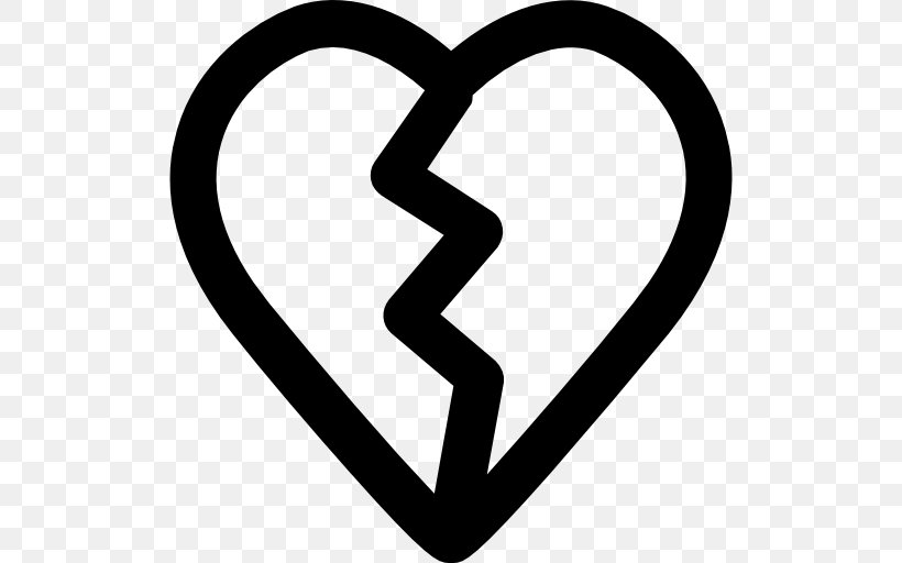 Broken Heart Divorce Love Clip Art, PNG, 512x512px, Broken Heart, Area, Black And White, Breakup, Divorce Download Free