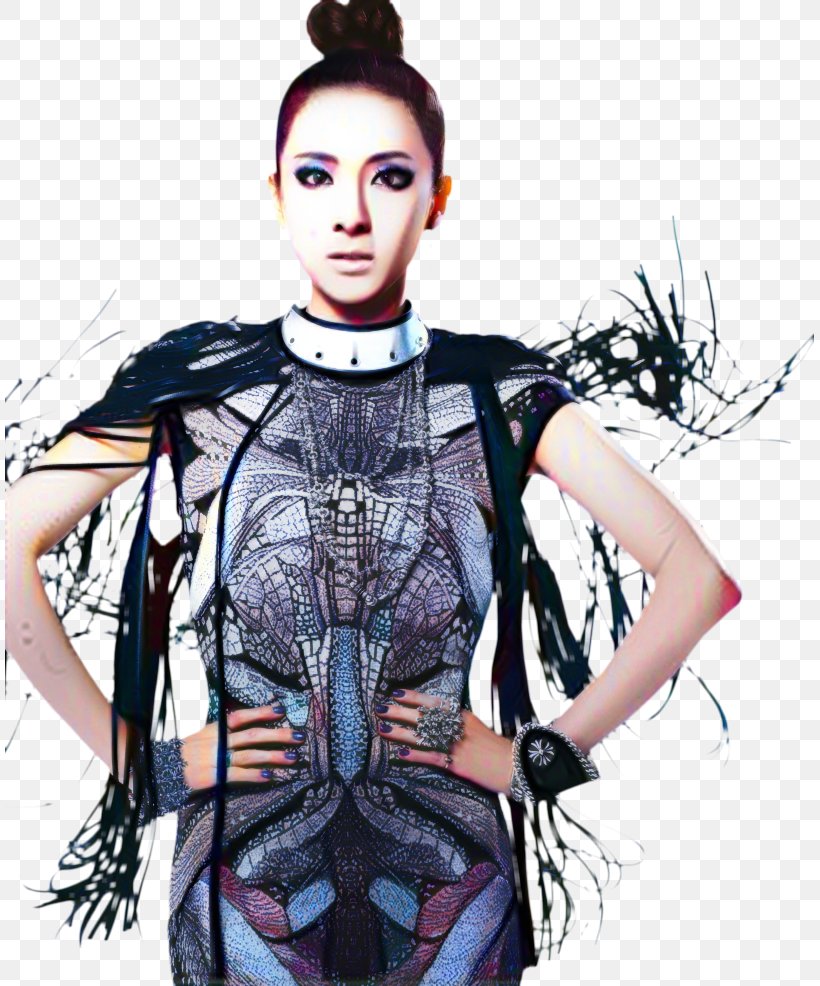 Sandara Park South Korea K-pop YG Entertainment To Anyone, PNG, 809x986px, Sandara Park, Art, Black Hair, Costume Design, Fashion Download Free