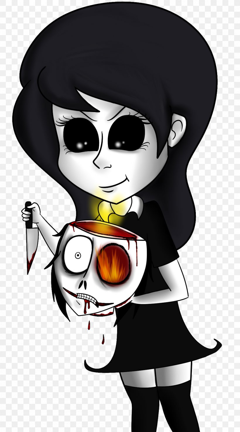 Jeff The Killer Halloween Creepypasta Jack-o'-lantern, PNG, 1000x1800px, Jeff The Killer, Art, Baptismonfire, Black Hair, Cartoon Download Free