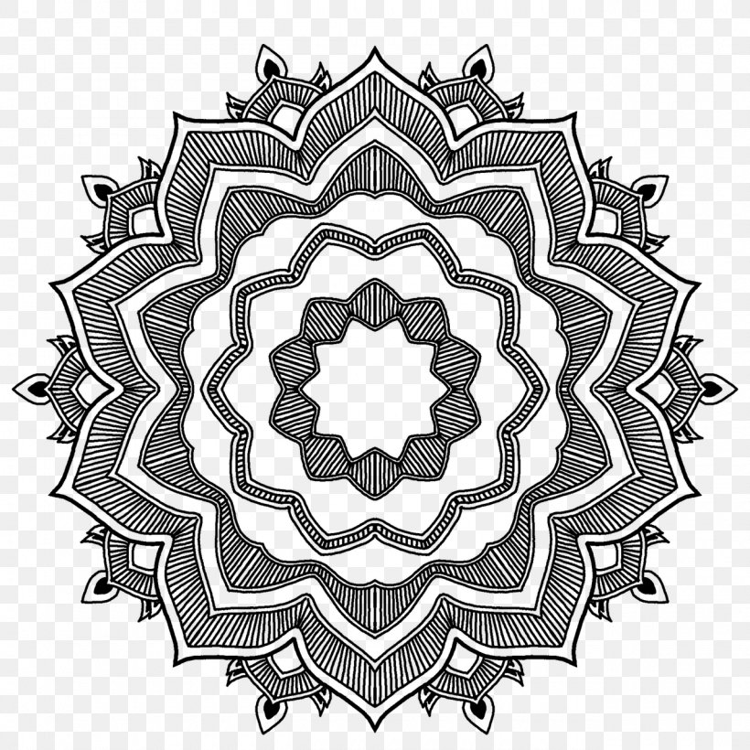 Mandala Geometric Shape Drawing Geometry, PNG, 1280x1280px, Mandala, Bicycle Drivetrain Part, Bicycle Part, Black And White, Clutch Part Download Free