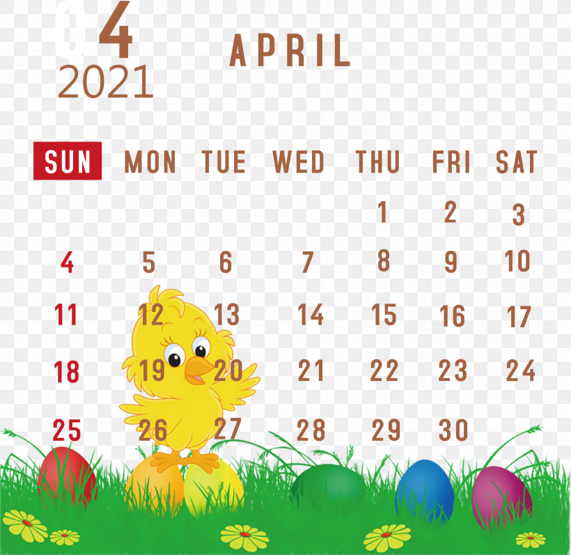 April 2021 Printable Calendar April 2021 Calendar 2021 Calendar, PNG, 3000x2917px, 2021 Calendar, April 2021 Printable Calendar, Birds, Cartoon, Flower Download Free