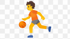 Basketball Emoji - Cartoon Basketball Player In Action PNG