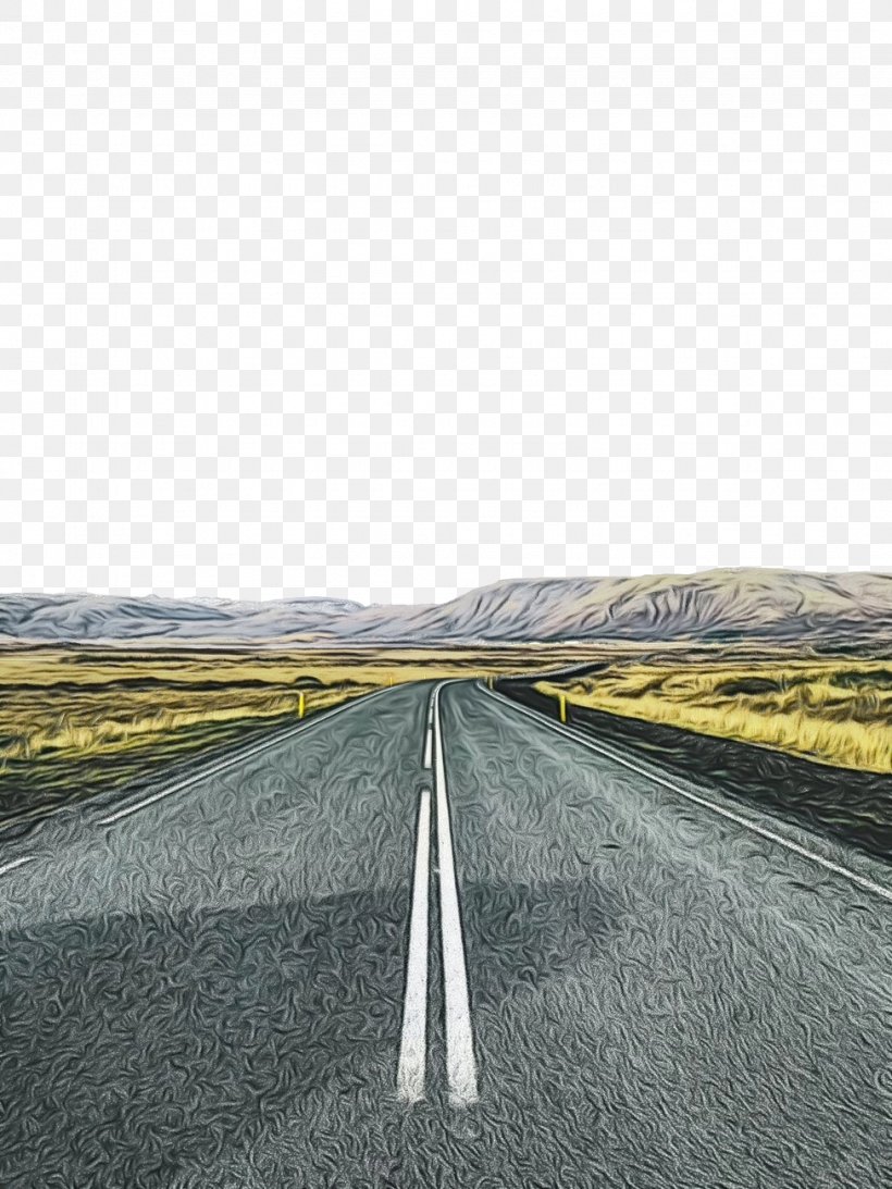 Road Asphalt Highway Line Horizon, PNG, 975x1300px, Watercolor, Asphalt, Highway, Horizon, Infrastructure Download Free