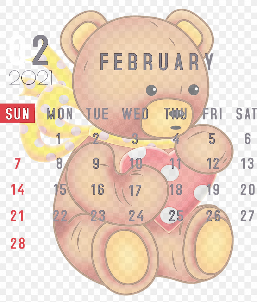 Teddy Bear, PNG, 2554x3000px, 2021 Calendar, Bears, Biology, Cartoon, Happiness Download Free