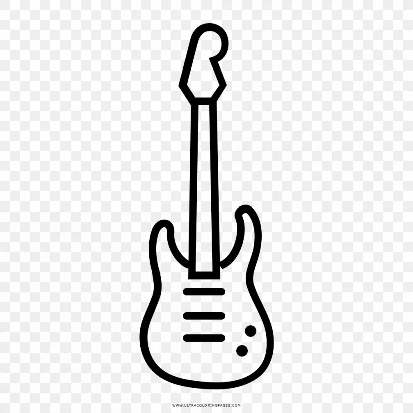 Electric Guitar String Instruments Musical Instruments Line Art, PNG, 1000x1000px, Guitar, Black And White, Coloring Book, Drawing, Electric Guitar Download Free
