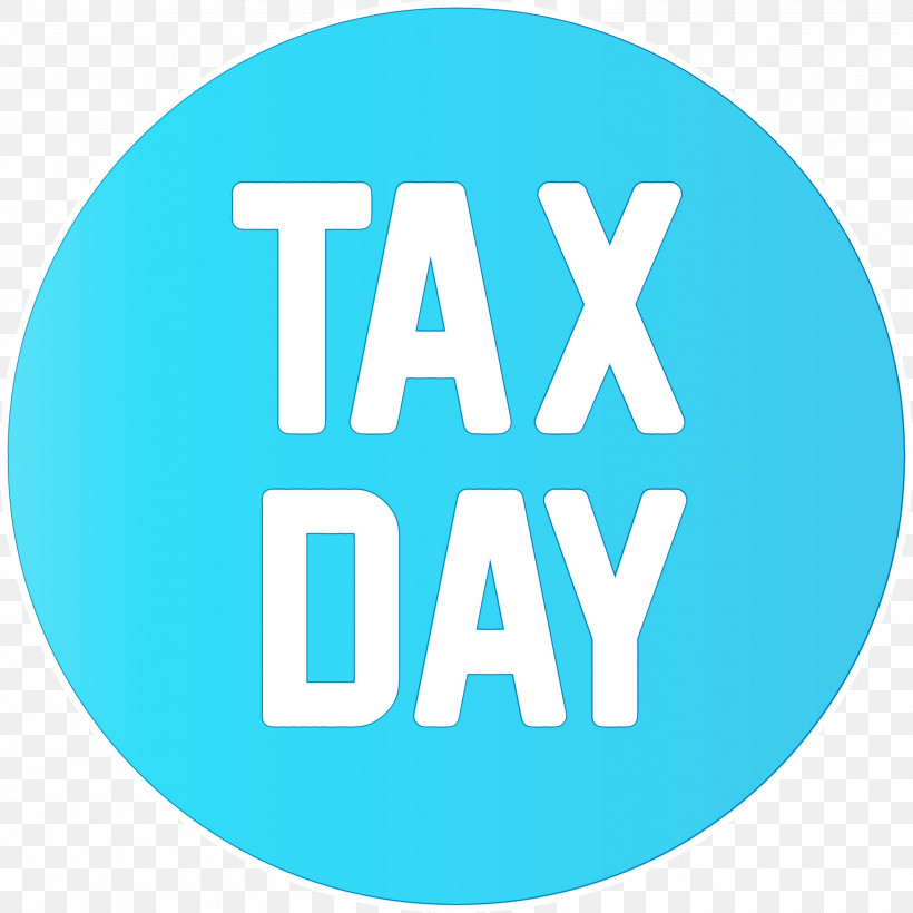 Aqua Turquoise Text Teal Font, PNG, 3000x3000px, Tax Day, Aqua, Azure, Electric Blue, Logo Download Free